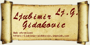 Ljubimir Gidaković vizit kartica